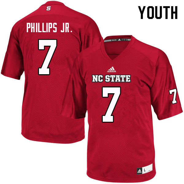 Youth #7 Freddie Phillips Jr. NC State Wolfpack College Football Jerseys Sale-Red